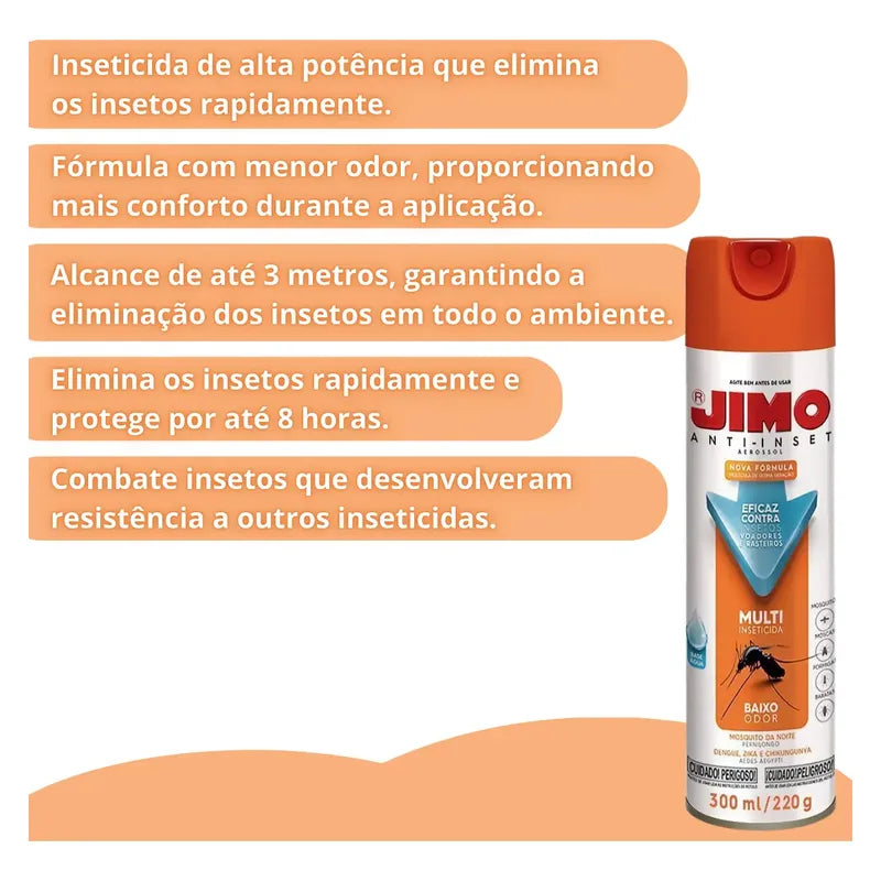 Jimo Baixo Odor Eficaz Contra Mosquitos Pernilongos 400ml