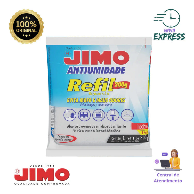 Refil Jimo Antiumidade 200g Antimofo Guarda-roupas Closets