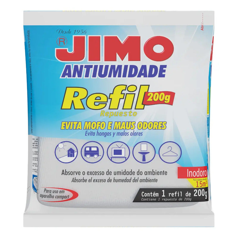 Refil Jimo Antiumidade 200g Antimofo Guarda-roupas Closets