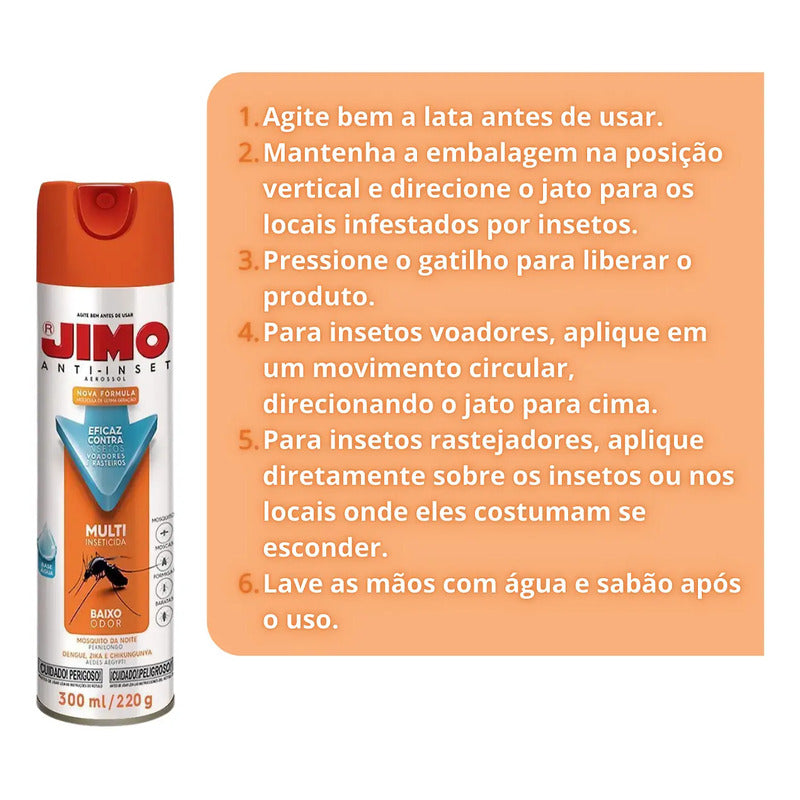 Jimo Baixo Odor Eficaz Contra Mosquitos Pernilongos 400ml