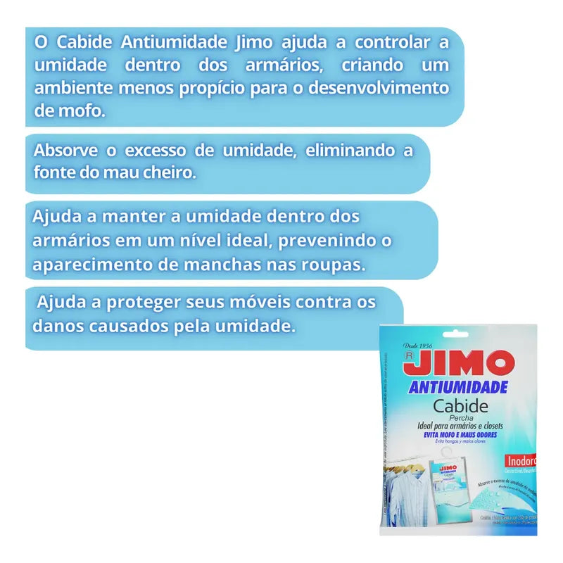 Cabide Antiumidade Antimofo Jimo 250g - Armário