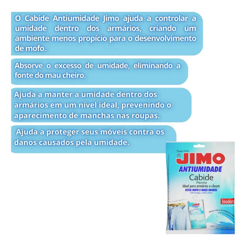 Cabide Antiumidade Antimofo Jimo 250g - Armário