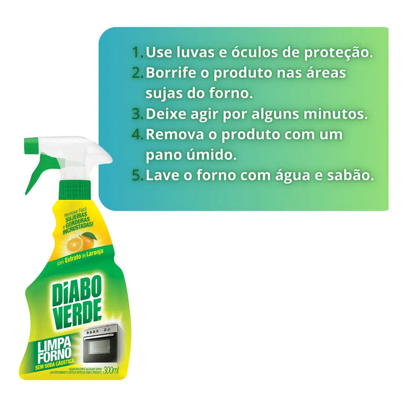 Limpa Forno Diabo Verde Eficaz Rápido E Sem Esforço 300ml