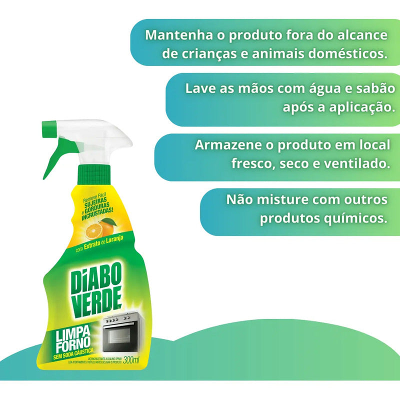 Limpa Forno Diabo Verde Eficaz Rápido E Sem Esforço 300ml