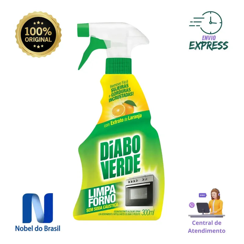 Limpa Forno Diabo Verde Eficaz Rápido E Sem Esforço 300ml