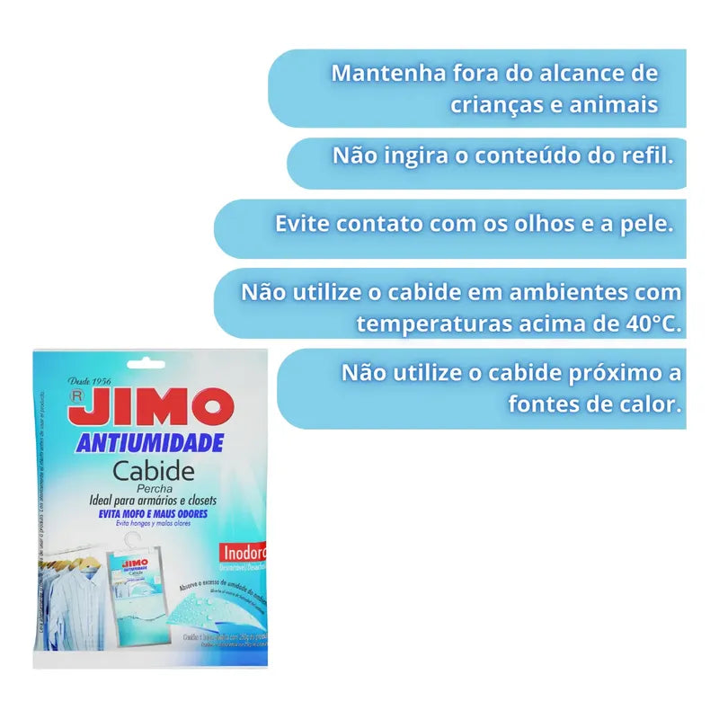 Cabide Antiumidade Antimofo Jimo 250g - Armário